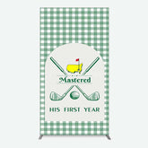 Aperturee Aperturee Green Plaid Mastered His First Year Rectangle Backdrop